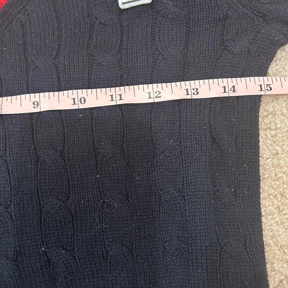 Tommy-hilfiger Women's Navy and Red Jumper - Picture 5 of 6